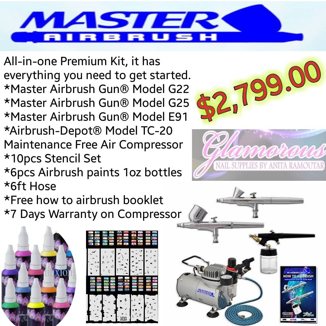 3 Master Airbrush Multi-Purpose Airbrushing System Kit - Hose